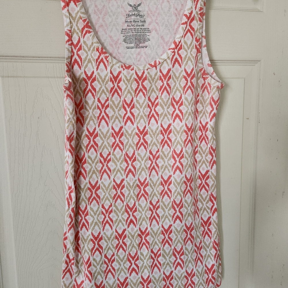 Women's slim fitting tank top.